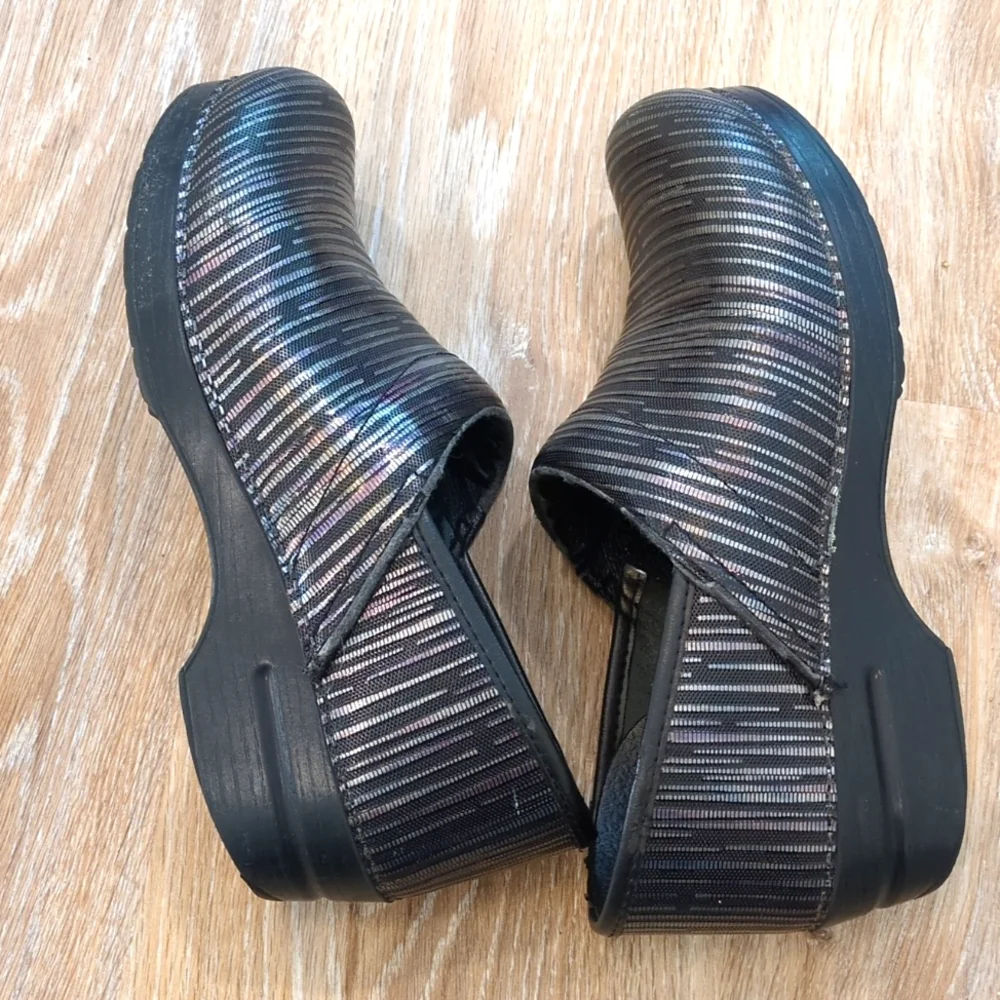 Dansko Colorful Striped Women's Slip-On Clogs size 40 Euro (10 US) - Picture 9 of 14